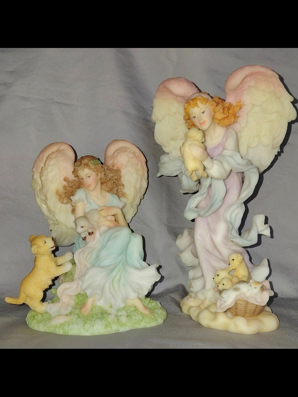 Seraphim Classics 2 Pc Angels With Animals 1998 Josephine & 1999 Cassidy